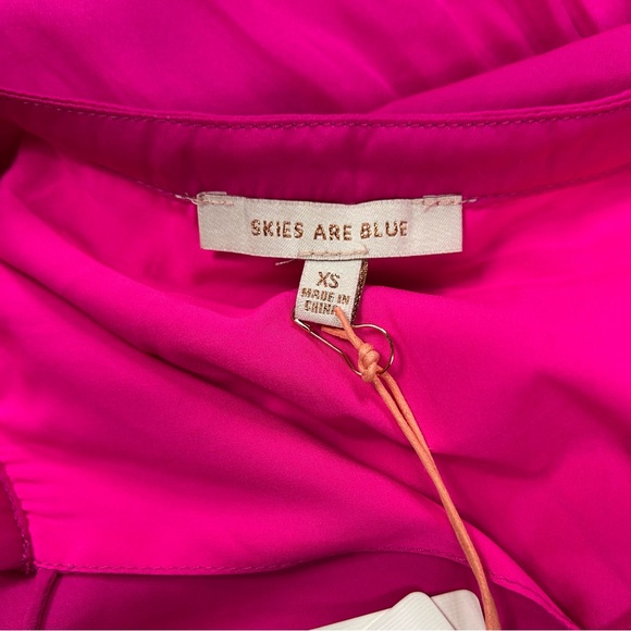 NWT Skies Are Blue Hot Pink Fuchsia Tiered Maxi Dress XS - Picture 2 of 6